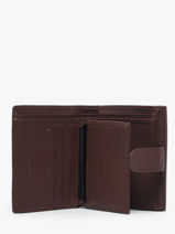 Wallet Leather Hexagona Brown confort 467468R-vue-porte