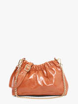 Shoulder Bag Shiny Sauvage Leather Milano Brown shiny sauvage SS26062