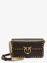 Shoulder Bag Love Bag Icon Leather Pinko Brown love bag icon 7345A2JG