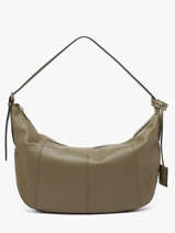 Large Leather Victoire Hobo Bag Lancel Green victoire A13994