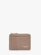 Portefeuille David jones Beige saffiano 3