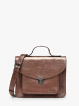 Sac  Mademoiselle George Cuir Paul marius Marron vintage GEORGE