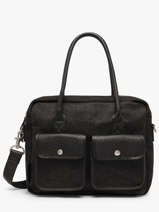 A4 Size Satchel Denim Paul marius Black denim DANDYDEN