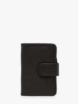 Wallet Leather Paul marius Black vintage VALENTIN