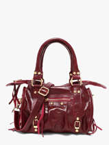 Sac Port� Main Shiny Sauvage Cuir Milano Rouge shiny sauvage SS24093