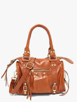 Sac Port� Main Shiny Sauvage Cuir Milano Marron shiny sauvage SS24093