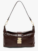 Shoulder Bag Shiny Sauvage Leather Milano Brown shiny sauvage SS26064