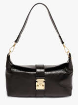 Sac Port� �paule Shiny Sauvage Cuir Milano Noir shiny sauvage SS26064