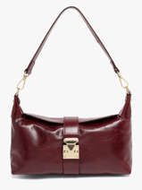 Shoulder Bag Shiny Sauvage Leather Milano Red shiny sauvage SS26064