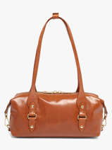 Sac Port� �paule Shiny Sauvage Cuir Milano Marron shiny sauvage SS26065