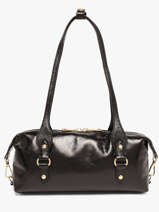 Shoulder Bag Shiny Sauvage Leather Milano Black shiny sauvage SS26065