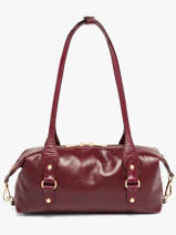 Shoulder Bag Shiny Sauvage Leather Milano Red shiny sauvage SS26065
