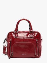 Sac Bandouli�re Baby Macy Cuir Nat et nin Rouge vintage BABYMACY