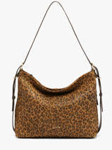 Sac Port� �paule Moreen Cuir Daim Nat et nin Marron vintage MOREEN