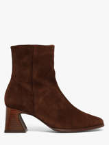 Bottines � Talon En Cuir Angel alarcon Marron women 507O