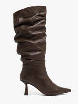 Bottes Talon Aiguille En Cuir Angel alarcon Marron women 458F