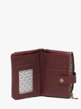 Coin Purse With Card Holder Soft Mandoline Violet soft 376-vue-porte
