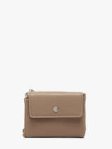 Porte-monnaie Porte-cartes Grained Flora & co Beige grained F5019