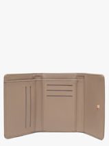 Wallet David jones Beige saffiano 2-vue-porte