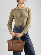 Satchel Mae Hexagona Brown mae 5620323-vue-porte