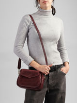 Sac Bandouli�re Velvet Caviar Cuir Milano Marron velvet caviar VC25067-vue-porte