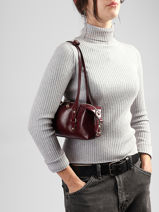 Shoulder Bag Shiny Sauvage Leather Milano Red shiny sauvage SS26065-vue-porte