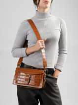 Sac Bandouli�re Cocco Balo Cuir Milano Marron cocco balo CB26063-vue-porte