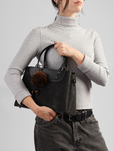 Satchel Suede Gallantry Black suede 6-vue-porte