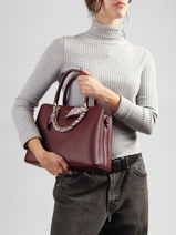 Satchel Grained Gallantry Violet grained 1-vue-porte