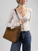 Suede Moreen Shoulder Bag Nat et nin Brown vintage MOREEN-vue-porte