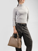Satchel Saffiano Gallantry Beige saffiano M9431-vue-porte