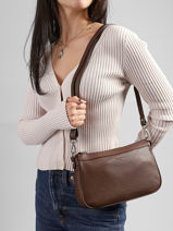 Shoulder Bag Confort Leather Hexagona Brown confort 462348-vue-porte