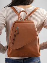 Sac � Dos Cuir Hexagona Marron confort 464783-vue-porte