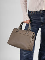 Satchel Confort Leather Hexagona Brown confort 469844-vue-porte