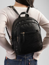 Sac � Dos Hexagona Noir toscane 576300-vue-porte