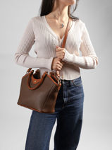 Sac Port� Main Ella Hexagona Marron ella 2420281-vue-porte