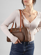 Shoulder Bag Ella Hexagona Brown ella 2420282-vue-porte