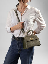 Sac Port� �paule Velvet Caviar Cuir Milano Vert velvet caviar VC25116-vue-porte