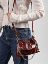 Sac Bandouli�re Shiny Sauvage Cuir Milano Rouge shiny sauvage SS26062-vue-porte