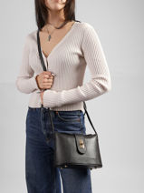 Shoulder Bag Caviar Leather Milano Black caviar CA26065-vue-porte