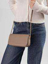 Sac Bandouli�re Saffiano David jones Beige saffiano CM8419-vue-porte