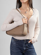 Shoulder Bag Saffiano David jones Beige saffiano 1-vue-porte
