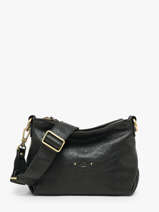 Sac Bandouli�re Vintage Cuir Mila louise Noir vintage 3864CC