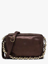 Sac Bandouli�re Mama Cuir Mila louise Marron vintage 23673X