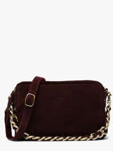 Sac Bandouli�re Vintage Cuir Mila louise Rouge vintage 23673V
