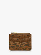 Porte-cartes Cuir Mila louise Beige vintage 3882PA1