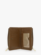 Wallet Leather Mila louise Beige vintage 3576PA1-vue-porte