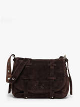 Shoulder Bag Vintage Leather Mila louise Brown vintage 3917V