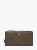 Portefeuille Chrysalide Lulu castagnette Vert zip CHRYSA52