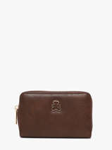 Wallet Ego Lulu castagnette Brown zip EGO26053